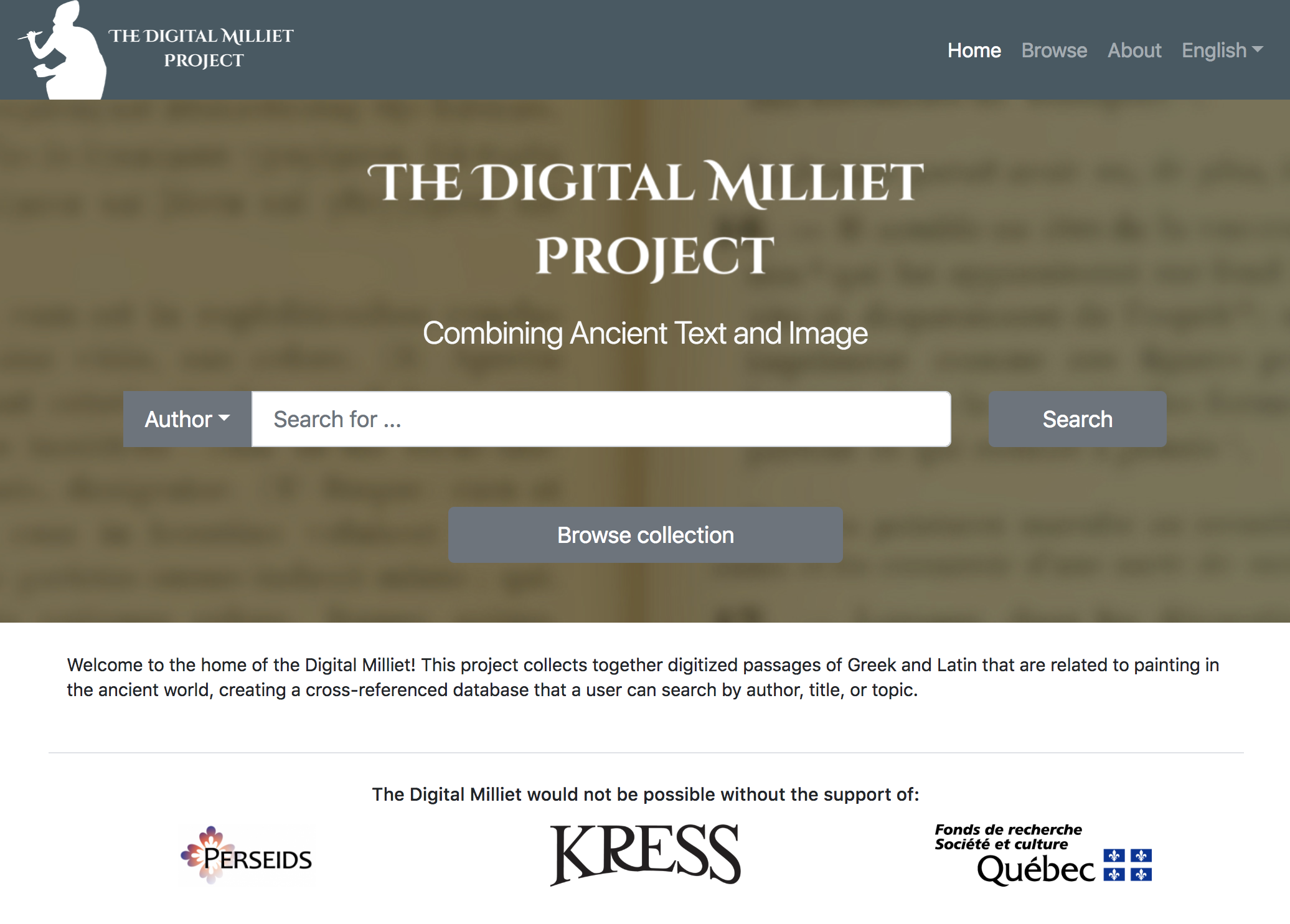 screenshot of Digital Milliet